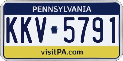 PA license plate KKV5791