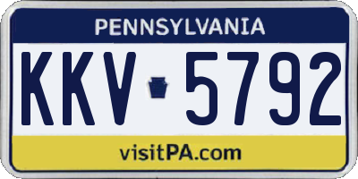 PA license plate KKV5792