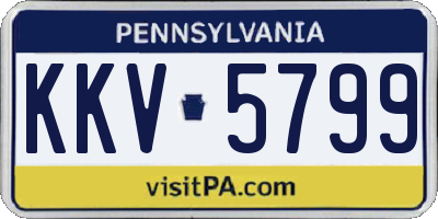 PA license plate KKV5799