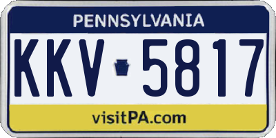 PA license plate KKV5817