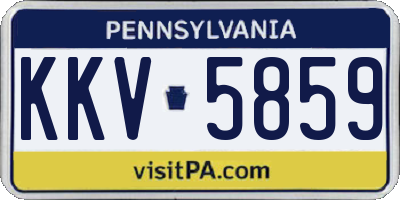 PA license plate KKV5859