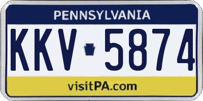 PA license plate KKV5874