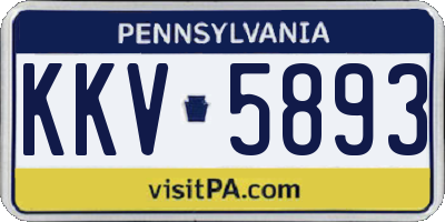 PA license plate KKV5893