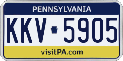 PA license plate KKV5905