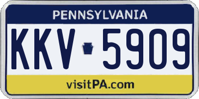 PA license plate KKV5909