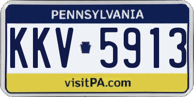 PA license plate KKV5913