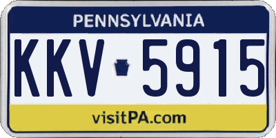 PA license plate KKV5915