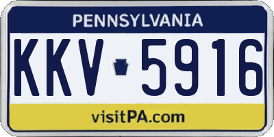 PA license plate KKV5916