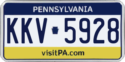 PA license plate KKV5928