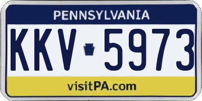 PA license plate KKV5973