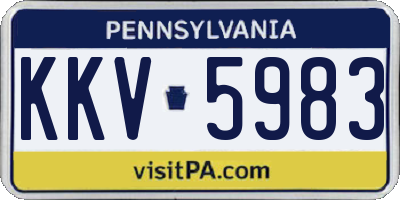 PA license plate KKV5983