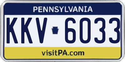 PA license plate KKV6033