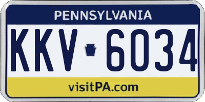 PA license plate KKV6034
