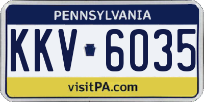 PA license plate KKV6035
