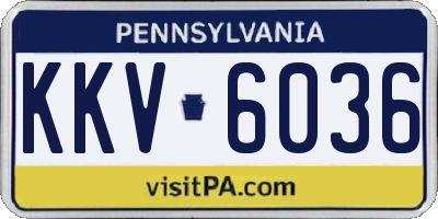 PA license plate KKV6036