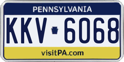 PA license plate KKV6068