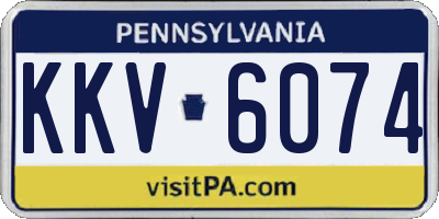 PA license plate KKV6074