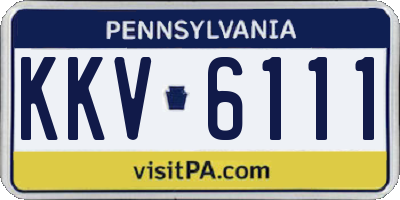 PA license plate KKV6111