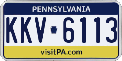 PA license plate KKV6113