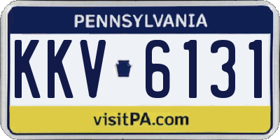 PA license plate KKV6131