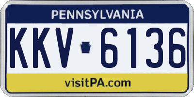 PA license plate KKV6136