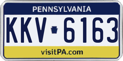 PA license plate KKV6163