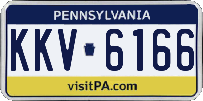 PA license plate KKV6166