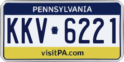PA license plate KKV6221