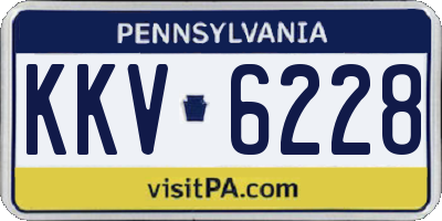 PA license plate KKV6228