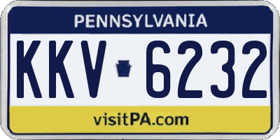PA license plate KKV6232