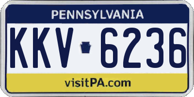 PA license plate KKV6236