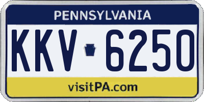 PA license plate KKV6250