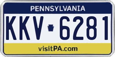 PA license plate KKV6281
