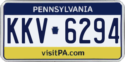 PA license plate KKV6294