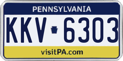 PA license plate KKV6303