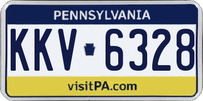 PA license plate KKV6328