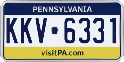PA license plate KKV6331