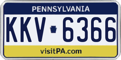 PA license plate KKV6366