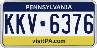 PA license plate KKV6376