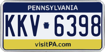 PA license plate KKV6398