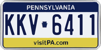 PA license plate KKV6411