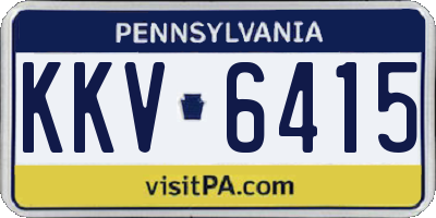 PA license plate KKV6415