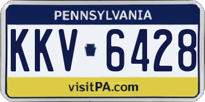 PA license plate KKV6428