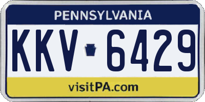 PA license plate KKV6429
