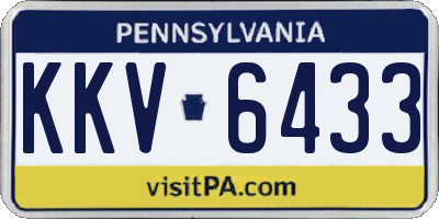 PA license plate KKV6433