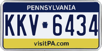 PA license plate KKV6434