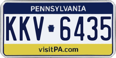 PA license plate KKV6435