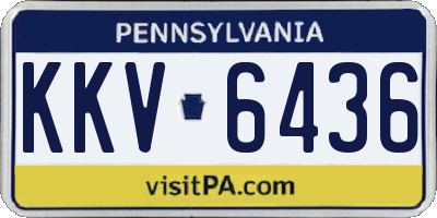 PA license plate KKV6436