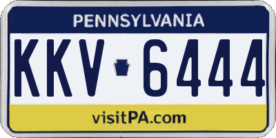 PA license plate KKV6444