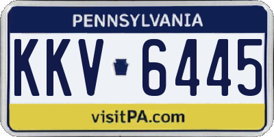 PA license plate KKV6445
